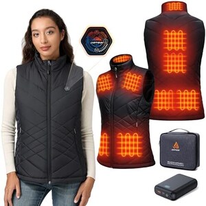 GOTOBI Heizweste Damen - Beheizbare Weste Mit 16000mAh Powerbank