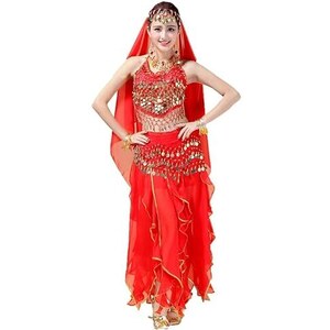Costume da donna per danza del ventre, con paillettes