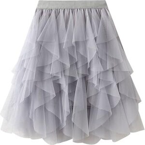 Gonna Lunga Donna Estiva Gonna In Tulle Multistrato Con Elastico