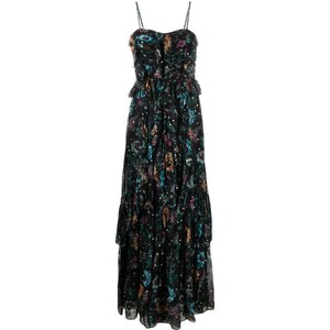 EFOFEI Donne Casual Estate Floreale Stampa Fluido Abiti da Spiaggia Boho Scoop Collo Senza Maniche Abito Corto Anelli Verdi XS