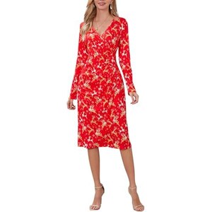 Vestito Donna Elegante Con Scollo A O - Vita Alta, Taglie Forti, Midi, Per Cerimonie E Sere - Foto 10