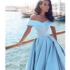 HPPEE Abito Da Ballo Con Scollo A V E Spalle Scoperte, Abito Da Sera Per Donne E Ragazzi Wyx430 Rosa Del Deserto 62 Piu 129677327