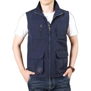 Gilet Uomo In Pile Termico - Senza Maniche, Antivento, Con Tasche Con Cerniera, Per Lavoro E Sport - Foto 6