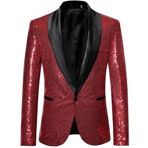 Giacca Steampunk Con Paillettes Nere Maschile Colletto Stand Up