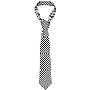 Cravatta da uomo d'affari slim skinny di 6 cm con quadri beige