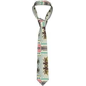 SONOON Cravatta Formale Alla Moda Opaca Di Seta Degli Uomini Della Stampa Dell'automobile Dell - Foto 9