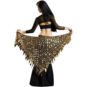 Baisdan Cintura Da Donna In Stile Nazionale Con Nappa, Per Danza Del Ventre, Stile Nazionale, In Velluto, Marrone, S-M - Foto 1