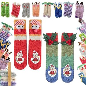 Calzini Da Donna Con Giraffa - Velluto Corallo, Mezzo Polpaccio, Caldi Per Autunno E Inverno - Foto 3