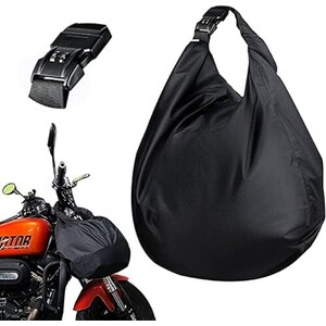 Borsa Per Casco Universale 47x43cm - Nero Per Moto, Sci, Equitazione