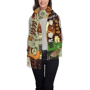 Basic Sense Sciarpa Unisex Con Note Musicali Stampate In Foglia D'oro - Foto 3