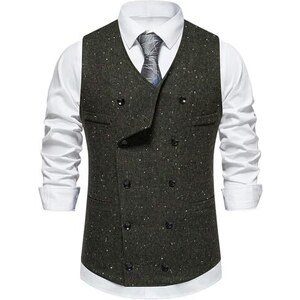 Solove-Suit Gilet Da Uomo Classico Con Paillettes Con Scollo A V Slim Fit Gilet Per Feste Di Nozze E Sposi Fucsia L 128380011