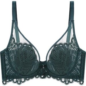 Deyllo - Reggiseno Push-up Da Donna, In Pizzo Con Ferretto, Per Alzare Il Seno E Aggiungere Una Taglia Nero 2e 104908280