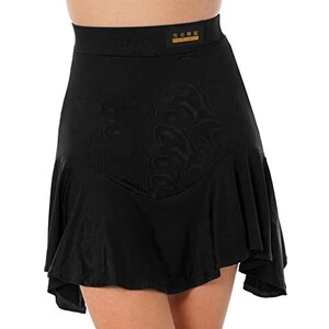 Gonna Asimmetrica Donna Wevez Vita Alta Nero – Seta Con Balze – Estiva - Foto 4