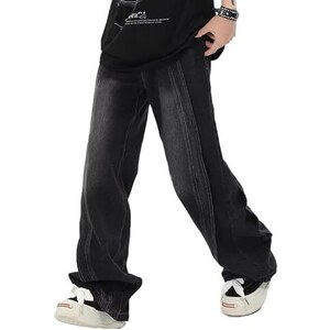 Suncolour Jeans Larghi Y2k da Uomo Jeans Hip-Hop Pantaloni Cargo