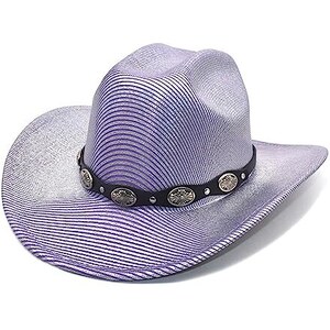 Leimezsty Cappello Da Cowgirl Da Sposa, Cappello Da Cowboy Con Strass - Foto 12