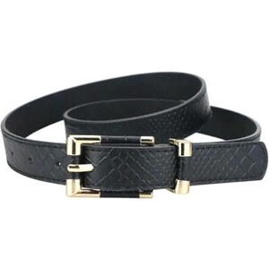 Cintura Borchiata In Oro - Cintura Borchiata In Oro Nero - Cintura In Pelle Borchiata - Cintura Borchiata Da Donna - Cintura Nera Con Fibbia Dorata - Cintura Punk - Cintura Gotica - Italia - Foto 4