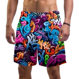 Pantaloni da bagno da uomo ad asciugatura rapida con fodera a rete