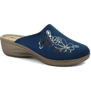 Pantofole Fiorellini E Ricamo Colore Blu | Shop Ufficiale