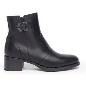 Bottes Femme Nero Giardini I411841D 100 - Cuir Noir, Zip, Talon Bloc, Fabrication Italienne