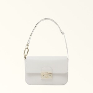 Furla Metropolis Borsa A Spalla Marshmallow Bianco Pelle Di Vitello Testurizzata Milos Donna 130254779