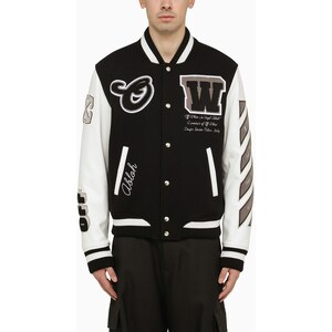 Giacca Varsity Letterman In Lana E Pelle, Stile Universitario Memphis Tigers, Nera