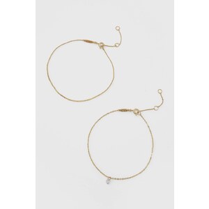 AIYVELU Cavigliera Donna Placcata Oro 14K - Multi Giro Regolabile Bracciale Caviglia Elegante
