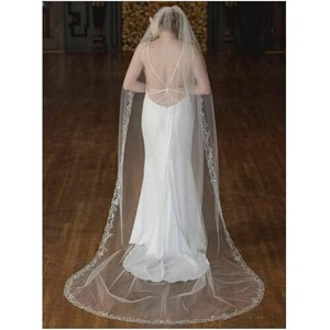 Velo Da Sposa Molto Trasparente E Morbido / Velo Super Morbido E Leggero, Velo Da Sposa Avorio, Velo Da Cattedrale Con Punta Delle Dita, Velo Da Sposa