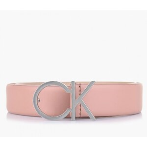 Calvin Klein Cintura Nera Donna In Vera Pelle Con Fibbia In Metallo Logata Lettering In Rilievo Sul Fondo 136097169