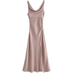 Abito Da Donna Vintage Wellwits | Scollo Quadrato E Spalline Larghe | Gonna Svasata Per Cocktail