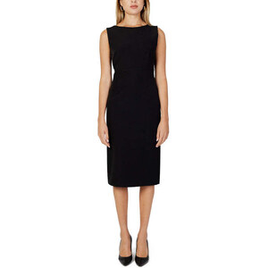 Sandro Ferrone abito midi satin all'americana blu avio main image 1