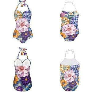 MEOWCOS Costume da bagno donna con farfalla gotica Costume da