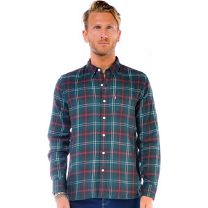 Camicia Hawaiana Uomo Manica Corta Quadri Bufalo Verde Ananas - Taglia XL