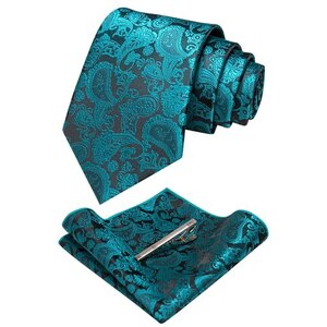 Cravatta Uomo In Seta Verde Acqua, Nuova Con Etichetta, Larghezza 8cm