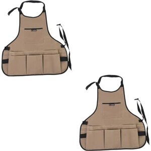 Grembiule Da Giardinaggio La Cordeline In Cotone - 5 Tasche, Colore Papavero, 85x75 Cm, Regolabile