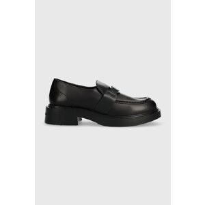 BORN Macie Mocassini Donna In Pelle Pieno Fiore - Colore Nero, Tacco 1,9 Cm, Taglia 37.5 EU