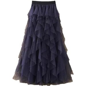 SANGTREE Gonna A Tutù In Tulle Per Donna - A-Line A Strati, Vita Elastica, Colore Bianco, Taglie Da XS A 2XL. Perfetta Per Feste, Matrimoni E Abbigliamento Casual