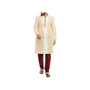 SOJANYA Kurta Uomo In Seta Jacquard Multicolore Con Sequenze – Collezione 1958, Lungo Al Ginocchio, Colletto Coreano, Taglia Regolare - 4