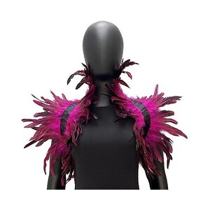 Gallo e gallina con decorazione pasquale con piume naturali H26cm set di 2
