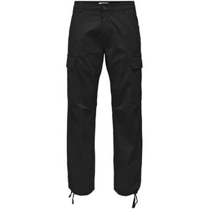 ONLY & SONS - Pantaloni cargo ampi color pietra con cintura