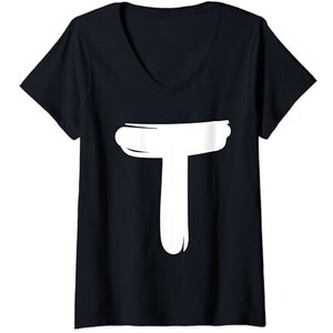 T-shirt unisex i lettera alfabeto maglietta grafica iniziale uomo