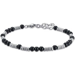 SiLo Bijoux Bracciale A Sfere In Acciaio Inox 316L – Lunghezza Regolabile 18-23 Cm – Unisex – Con Sacchetto Regalo - 4