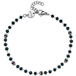 SiLo Bijoux Bracciale Sfere Palline In Acciaio Inox 316L - Regolabile 18-23 Cm - Anallergico E Made In Italy - Con Sacchetto Regalo - Unisex Donna Uomo Ragazza - Luna