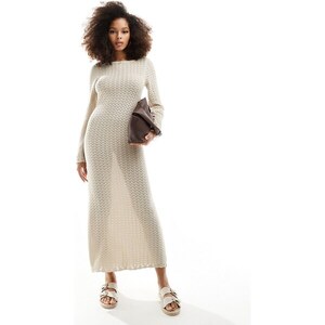 New Look - Coordinato All'uncinetto Bianco A Rombi Con Gonna | ASOS - Foto 5