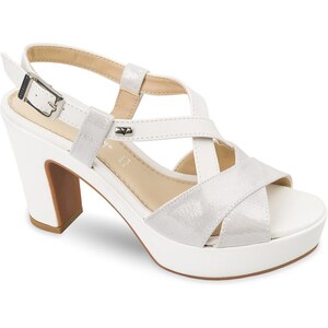 Valleverde 28223 Nero Sandali eleganti tacco donna tessuto - Vitiello Calzature