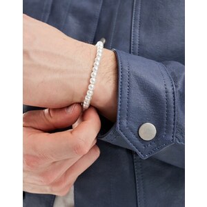 Bracciale in argento con perle e zirconi con chiusura di sicurezza - Asta Bijoux Vintage e Foulard - Casa d'aste La Rosa