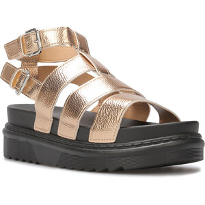 Sandali con platform blu e rosa-aranciato
