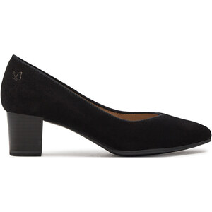 CAPRICE Scarpe Décolleté Donna 9-22400-43 - Nappa Nera, Tacco A Blocco 6 Cm, Made With Amore