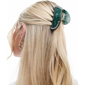 Ferma Capelli A Farfalla Con Cristalli - Accessorio Sposa O Serata, Design A Cuore, Colore Oro - Foto 10