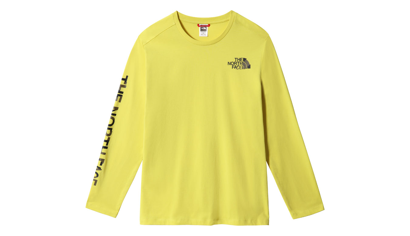 The North Face M Coordinates L/S Tee Acid Yellow - Uomini - Maglietta a maniche corte The North Face - Giallo - NF0A5IG9760