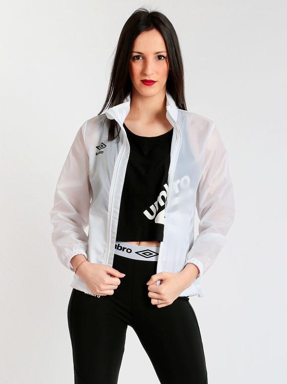 Umbro Giacca a Vento Modello Donna Leggere Bianco Taglia L